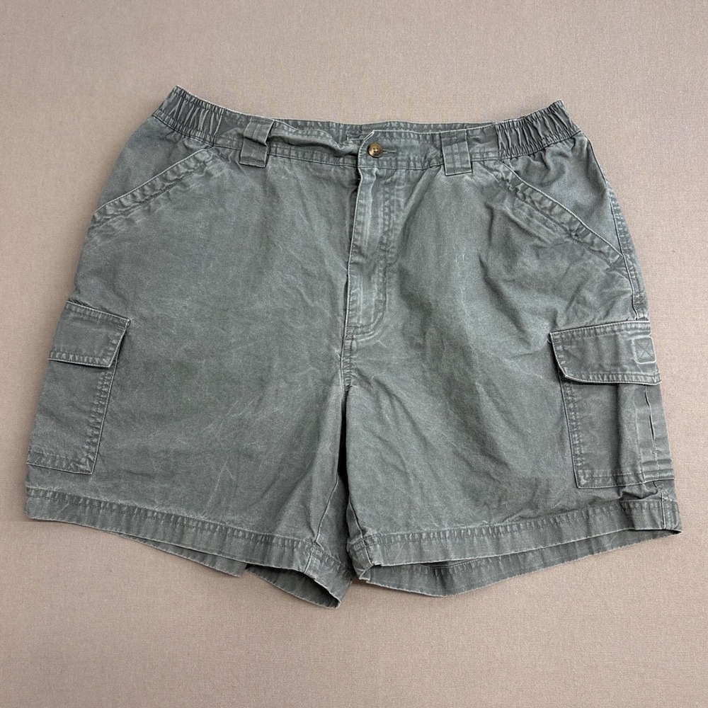 LL Bean‎ Comfort Waist Cargo Shorts Mens 36W Grey Cotton 224994 Hiking Casual